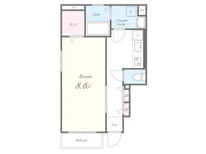 ハイムヤバタ(1K/1階)の間取り写真