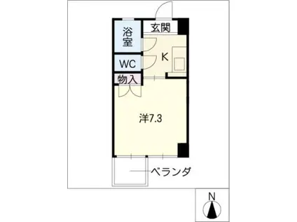 POLCA 南棟(1K/3階)の間取り写真