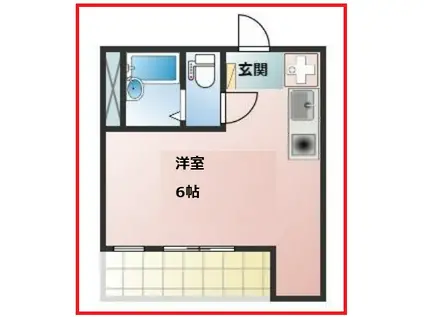 ガーデンコート南花畑(ワンルーム/3階)の間取り写真