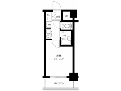 フォルトゥナ日本橋(1K/10階)の間取り写真