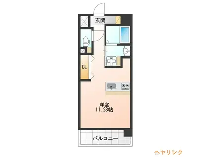 RIVAGE(ワンルーム/7階)の間取り写真