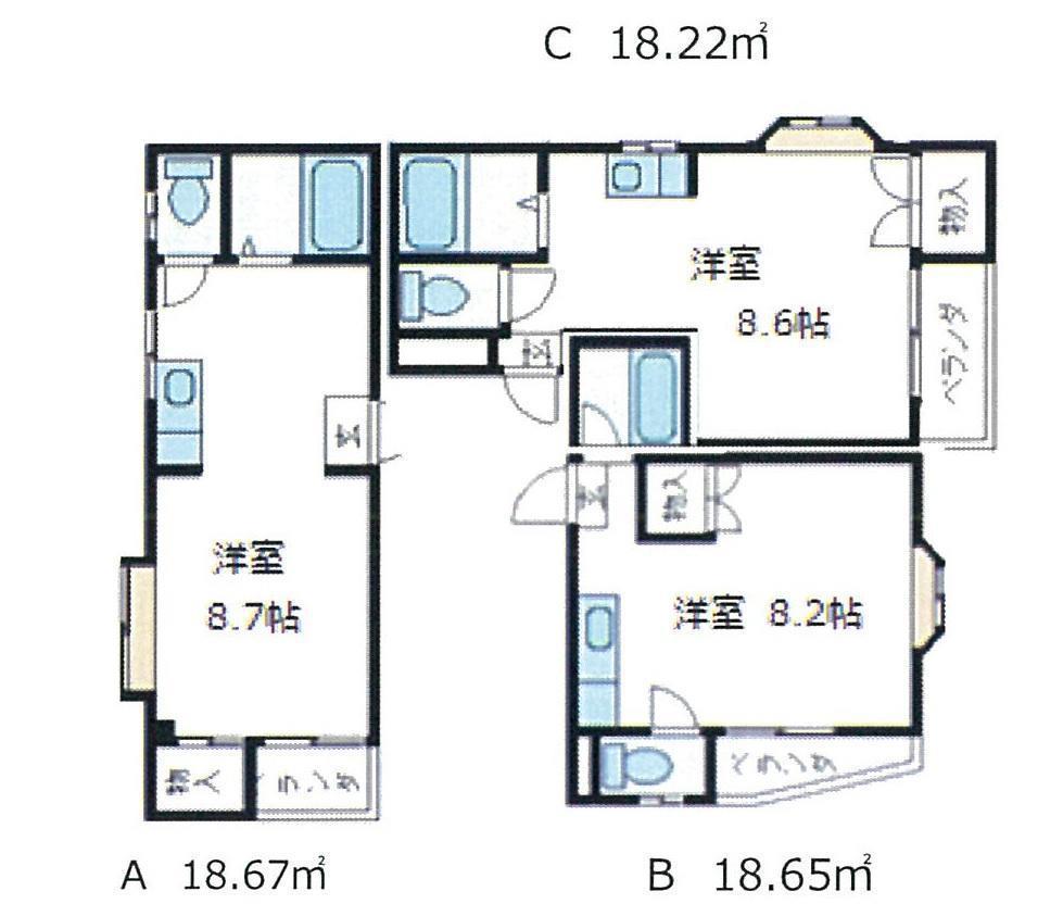 日商ビル(ワンルーム/3階)の間取り写真