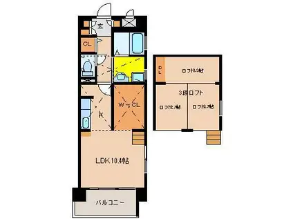 アルテマイスターアゴラ(ワンルーム/3階)の間取り写真