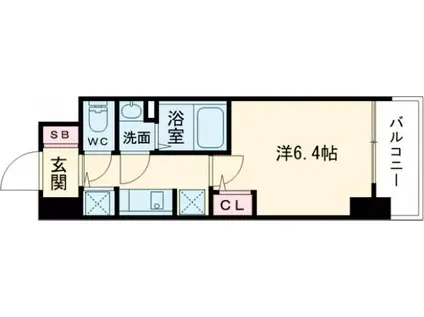 S-RESIDENCE堺湊駅前AZURE(1K/10階)の間取り写真