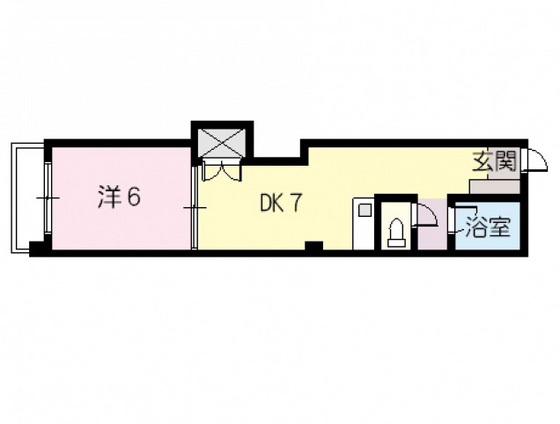 袋町産業ビル(1DK/6階)の間取り写真