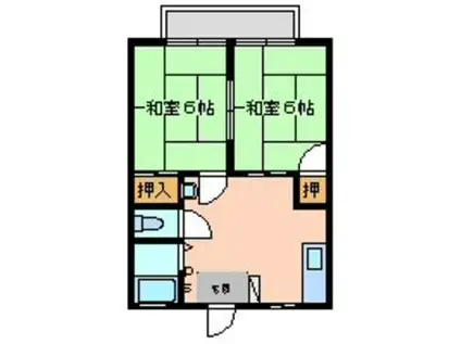 サンビレッジ・A(2DK/1階)の間取り写真