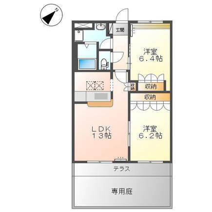 S-グランドール(2LDK/1階)の間取り写真
