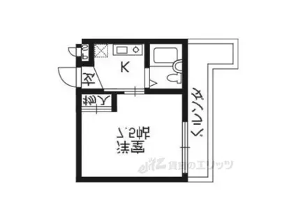 ノースパレス27(1K/3階)の間取り写真
