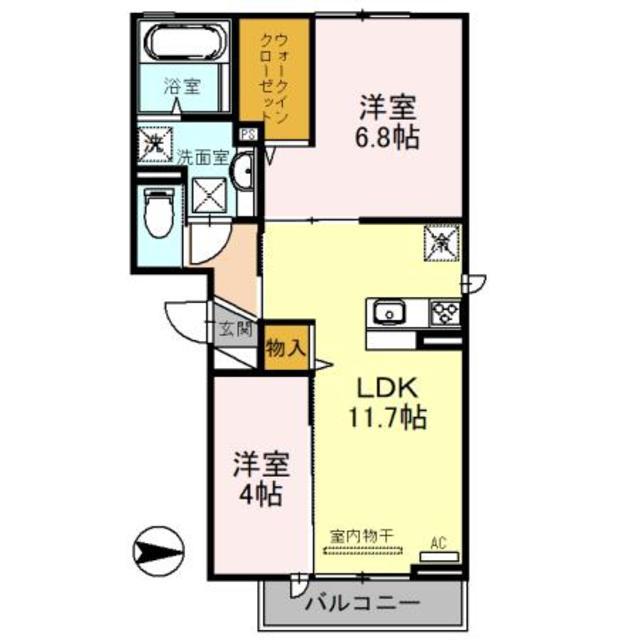 SYU HOUSE(2LDK/3階)の間取り写真