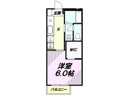 アクシス(1K/1階)の間取り写真