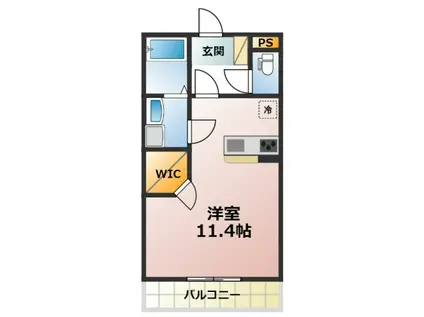 JOUER CREATEUR A棟(ワンルーム/1階)の間取り写真