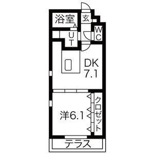 AVENIR(1DK/1階)の間取り写真
