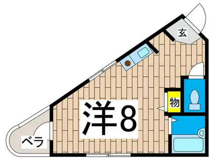 YOKOHAMA MOTOMACHI GARDEN III(ワンルーム/2階)の間取り写真