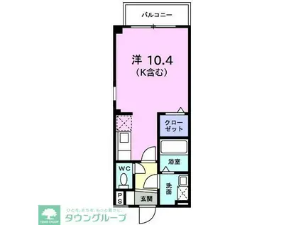 サニー フォレスト ガーデン(1K/1階)の間取り写真