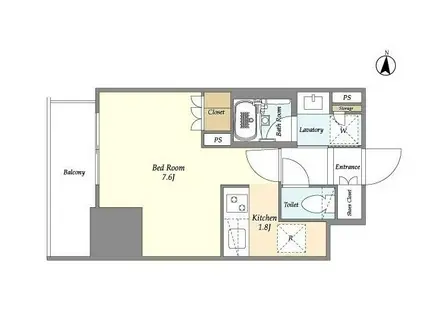 エクセレントセンタービル(1K/6階)の間取り写真
