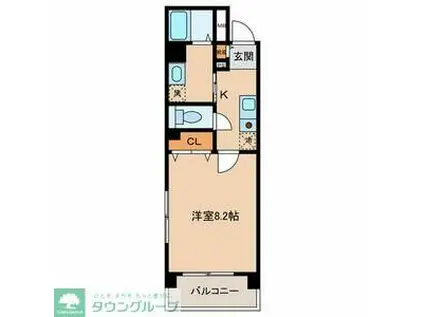 メゾン ルミエール(1K/2階)の間取り写真