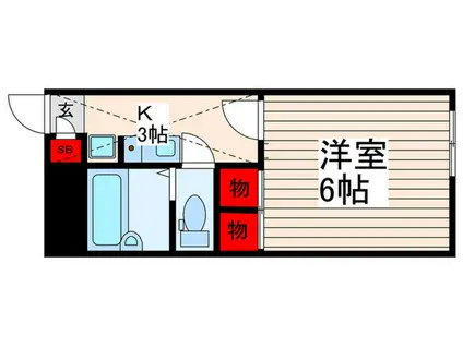 つくばエクスプレス 六町駅 徒歩16分 2階建 築18年(1K/2階)の間取り写真
