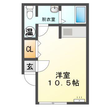 ＪＲ室蘭本線 鷲別駅 徒歩20分 3階建 築12年(ワンルーム/1階)の間取り写真