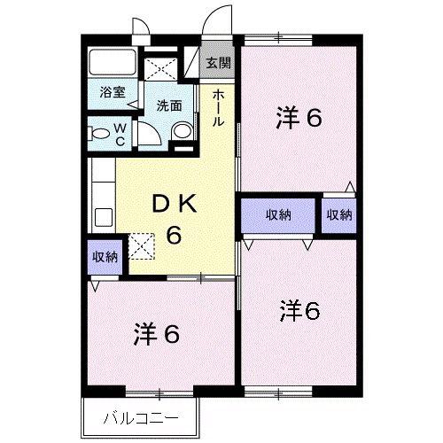 プレジール壱番館(3DK/2階)の間取り写真