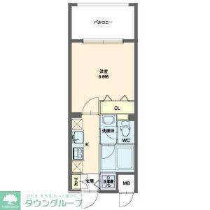 東桜コート(1K/2階)の間取り写真