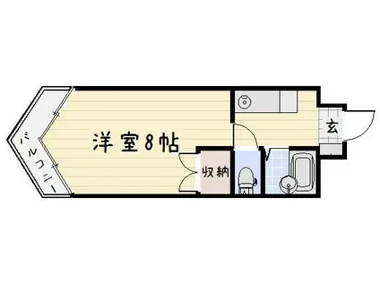 K-2西小倉ビル(ワンルーム/5階)の間取り写真