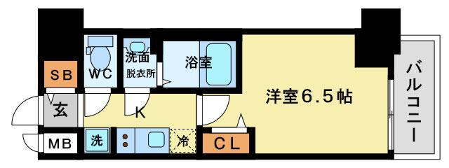 プレサンス 梅田北 ディア(1K/4階)の間取り写真