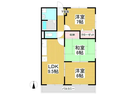 ベルクレールEIZON(3LDK/1階)の間取り写真