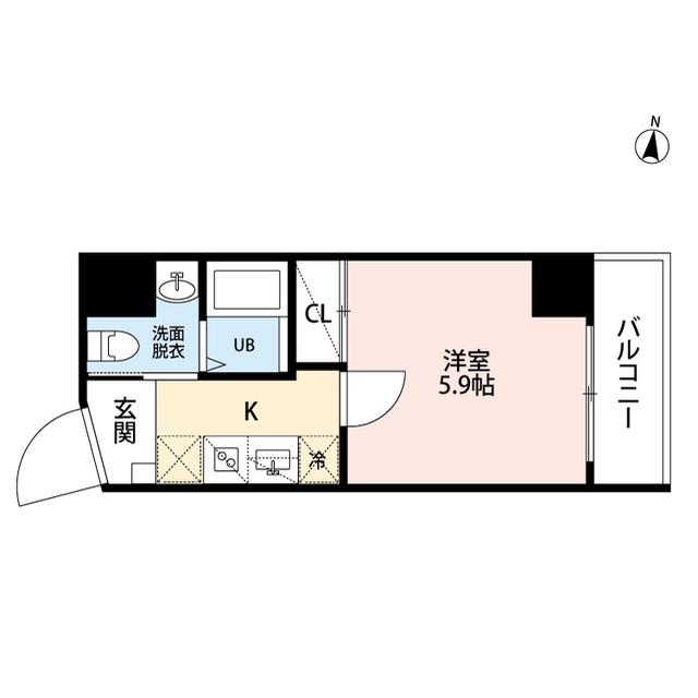 VISTA川崎大師(1K/7階)の間取り写真