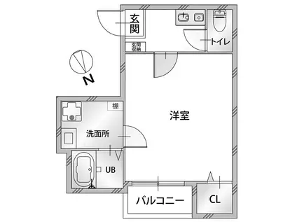 セイミ仲六郷(1K/3階)の間取り写真