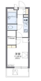 レオパレスレイルウェイヒルズ(1K/3階)の間取り写真