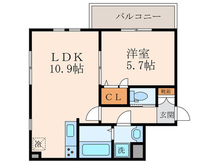 フォレスタベルデ(1LDK/3階)の間取り写真