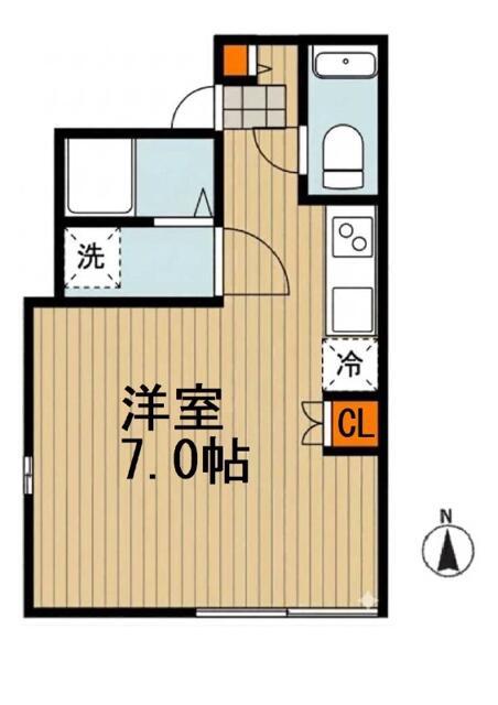 ヨウコースクウェア板橋イースト(ワンルーム/4階)の間取り写真
