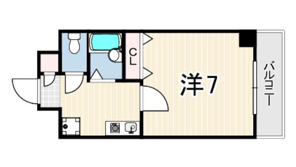 三木マンション(1K/4階)の間取り写真