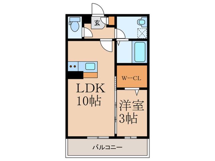 ブーゲンビリア・B棟(1LDK/1階)の間取り写真