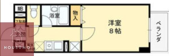 フェニックス穂波(1K/2階)の間取り写真
