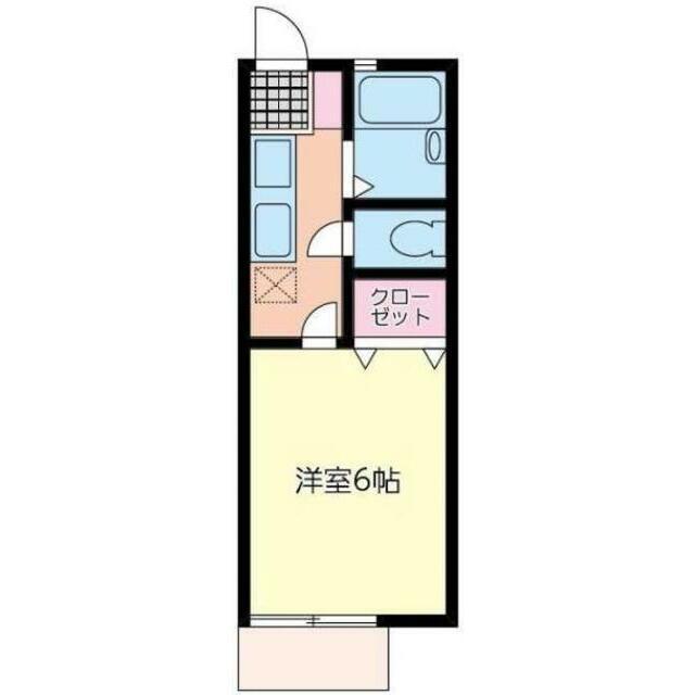 グリーンヒル五番館(1K/2階)の間取り写真