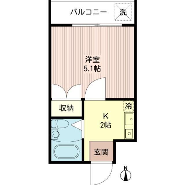 ピア中野新井(1K/1階)の間取り写真