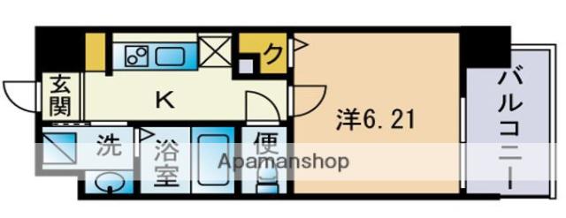 RUPIEレジデンス九大学研都市II(1K/2階)の間取り写真