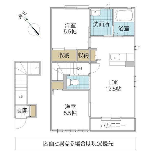 サンメゾン(2LDK/2階)の間取り写真