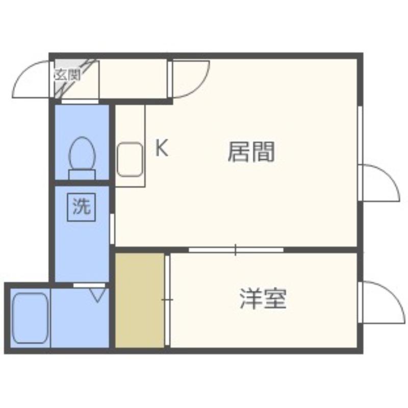 リベラルハイムN316(1DK/3階)の間取り写真
