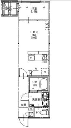 KEIAI RESIDENCE 宮原II(1LDK/2階)の間取り写真