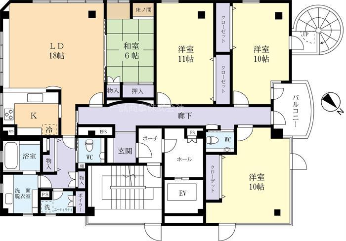 HDKビル(4LDK/6階)の間取り写真