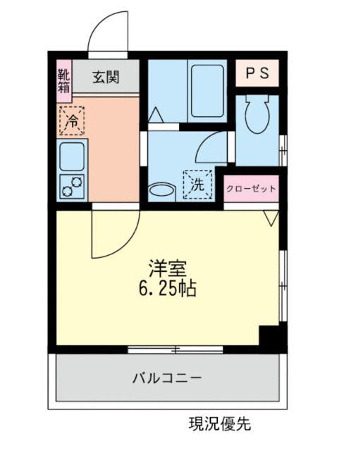 カーサアルボリーズCHIGASAKI(1K/2階)の間取り写真