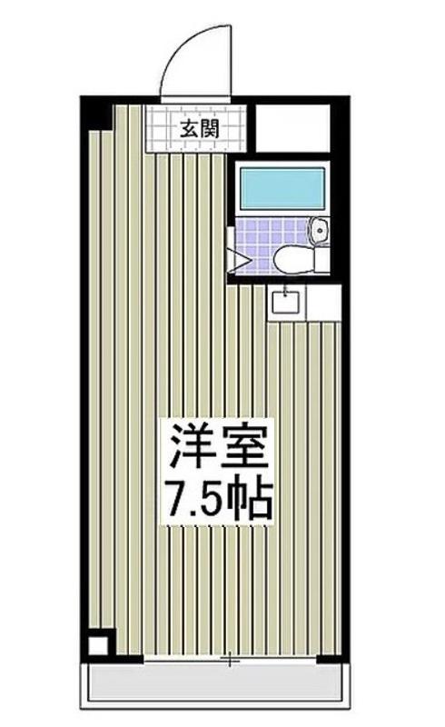 ラベ梅園(ワンルーム/2階)の間取り写真