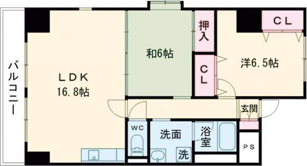 リップルガーデンI(2LDK/1階)の間取り写真