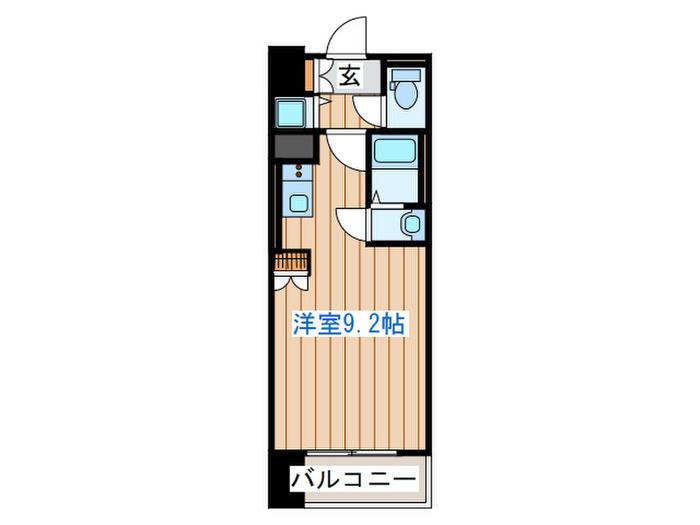 ラピスラズリ上杉(ワンルーム/5階)の間取り写真