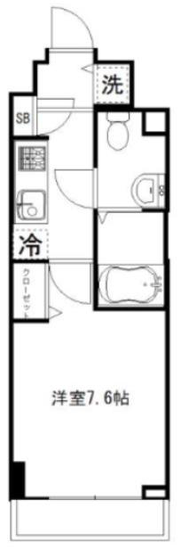 ガラグランディ大手町(1K/9階)の間取り写真