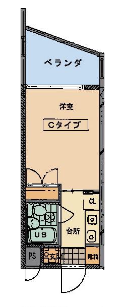 トーマス真栄原Ⅱ(1K/9階)の間取り写真