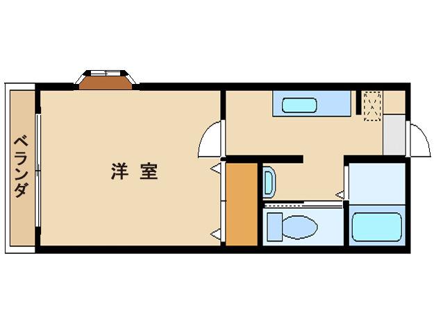 シャルマン(1K/2階)の間取り写真