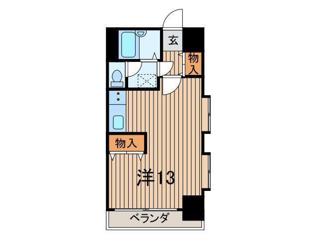 ワイマークラット(ワンルーム/5階)の間取り写真